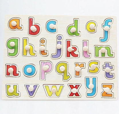 30cm Baby Toys Wooden Puzzle Hand Grab Board Educational Wood Puzzles for Kids Cartoon Animal Vehicle Child Gift