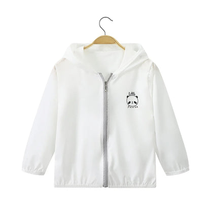 Summer Girls UV Sun Protection Clothing Thin Hooded Jacket for Kids Breathable Air Conditioner Shirt Clothes 2-10 Years