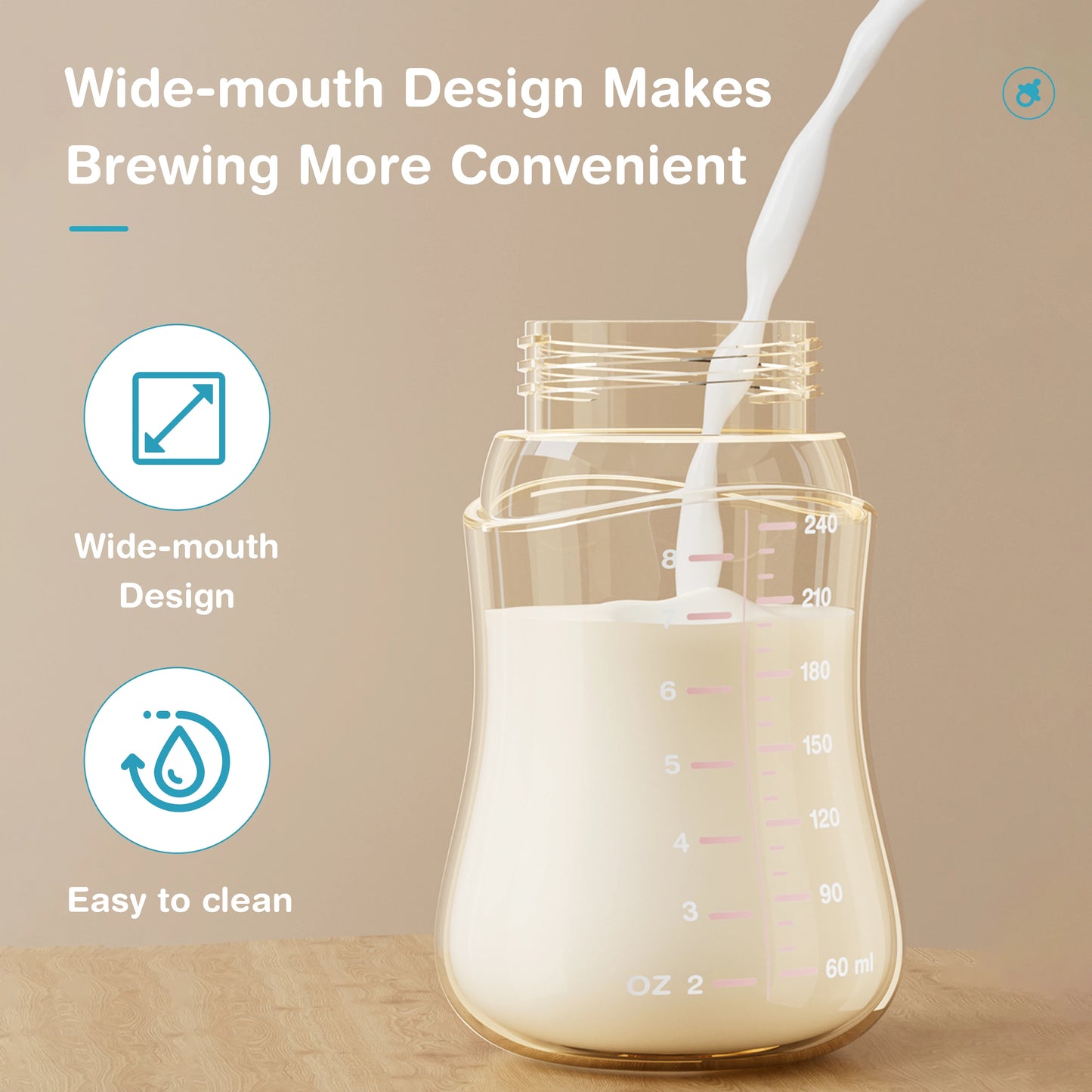 160/240/300ml Baby Dot Anti-Colic＆Anti-Bloating Milk Bottle Kids Drinking Bottle＆Temperature Display Function