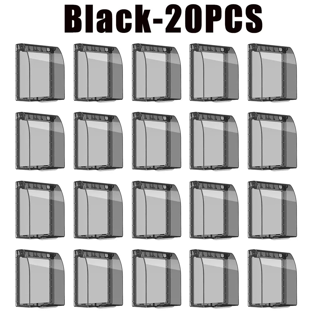 Power Outlet Portable Self-Adhesive Switch Protective Cover Waterproof Kids Safety Electric Plug Cover Protector