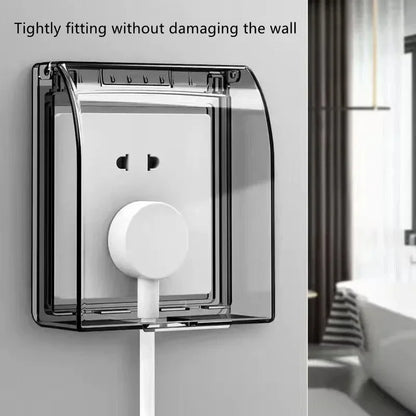 Power Outlet Portable Self-Adhesive Switch Protective Cover Waterproof Kids Safety Electric Plug Cover Protector