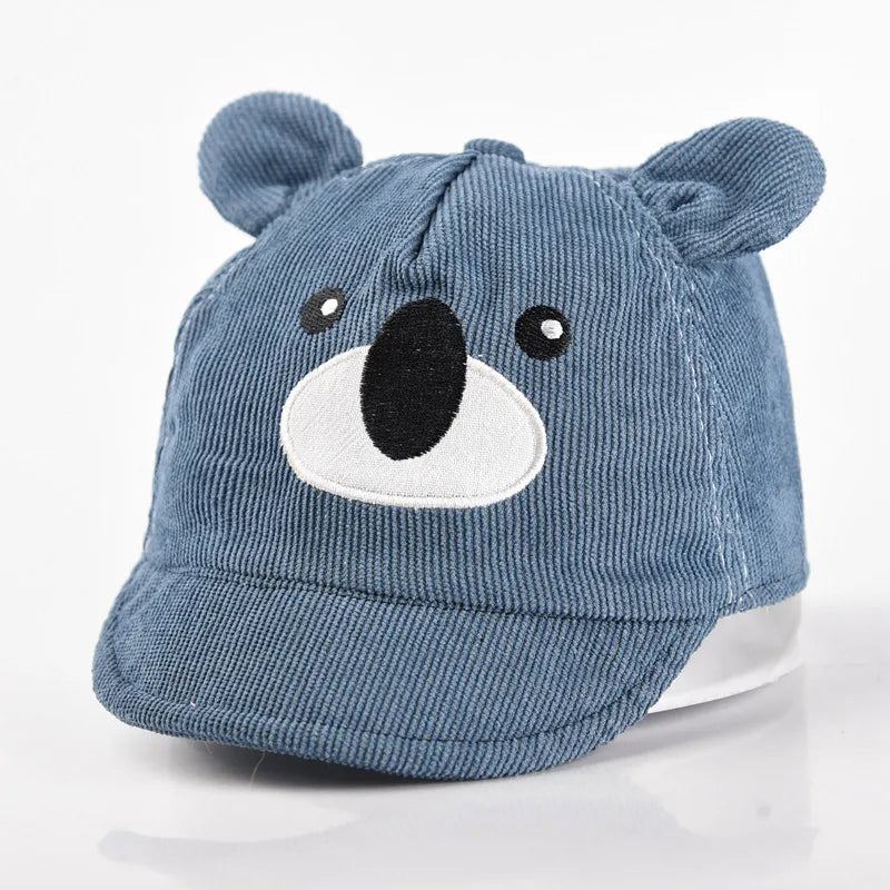 Cartoon Bear Baby Duck Tongue Hat Boy Girl Sunshade Peaked Cap Cotton Children Outdoor Visor Short Brim Baseball Hat