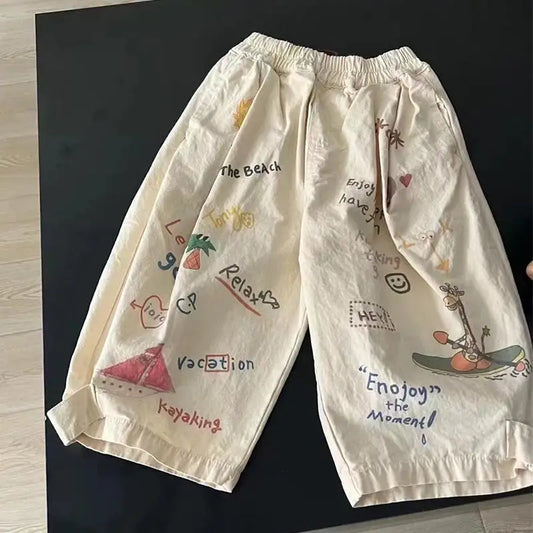 Summer Baby & toddler cotton Thin Loose Pants 1-8 Y