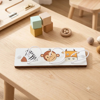 DIY Montessori Busy Board Accessories Set Wooden Sensory Activity Toys Gear Switch LED Light Drum Beads Educational Learning Toy