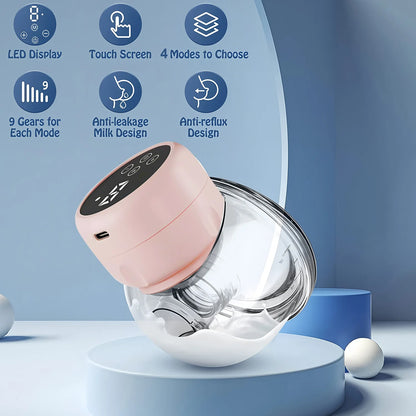 Wearable Electric Breast Pump Hands Free Smart Portable