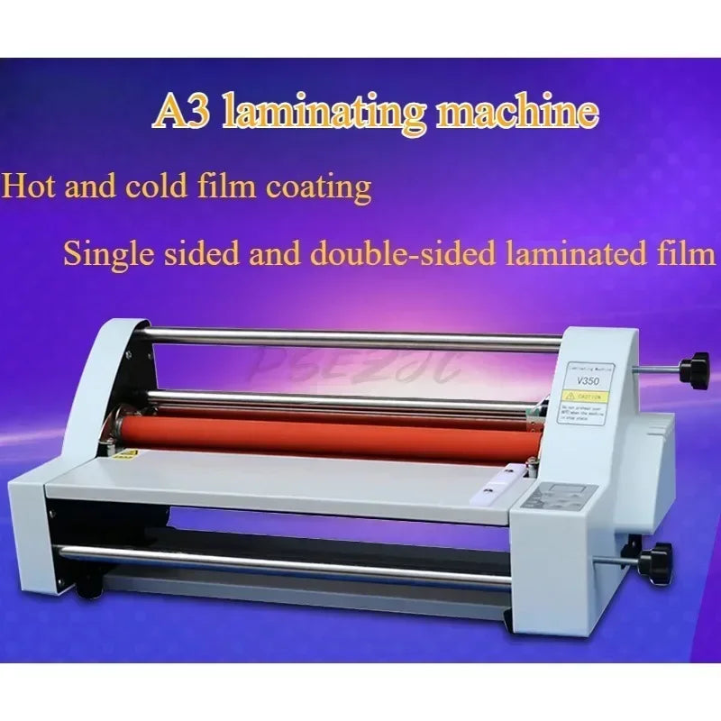 V350 Fully Automatic Hot and Cold Laminating Machine Electronic Temperature Control Dual-use Hot Roller Laminating Machine