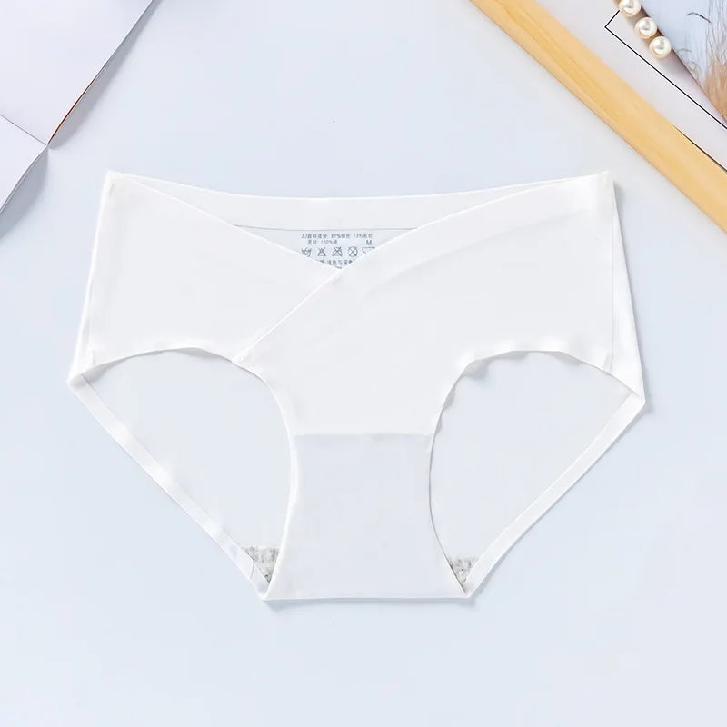 Women Maternity Panties for Pregnant Low-Waist Ice Silk Summer Shorts