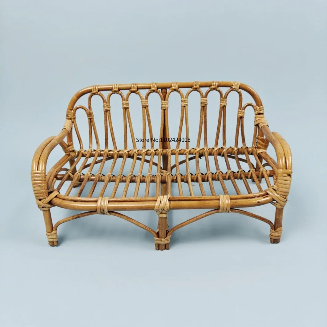 Rattan Furniture Photography for Newborns Newborn Photography Props Retro Basket Chair Infant Photo Prop Baby Girl Boy Bed