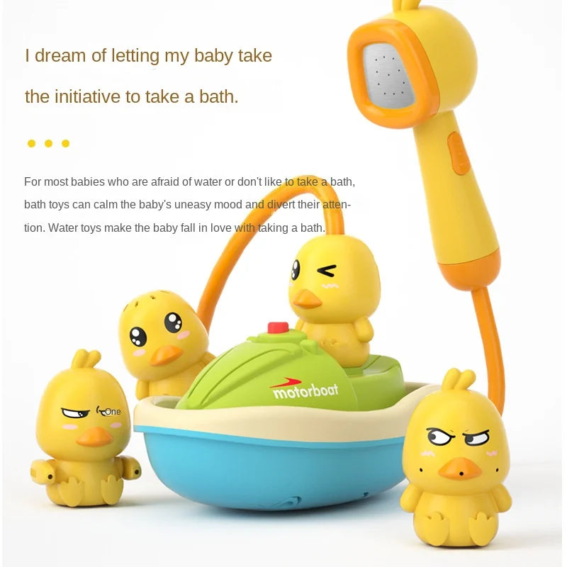Baby Bath Toys Cute Duck Water Spray Bathroom Bathing