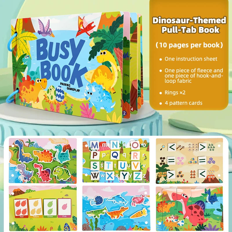 Children Quiet Busy Book Reusable Cartoon Sticker Books Sticker Interactive Games