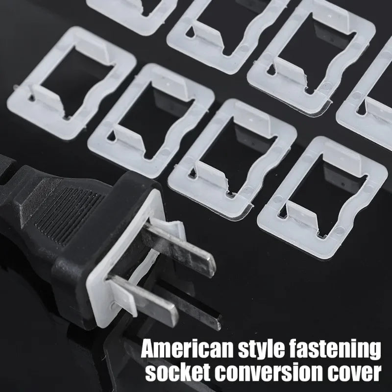 Universal Fastening Electrical Socket Accessory Tighten Socket Conversion Cover American Standard Transparent Safety Plug Outlet