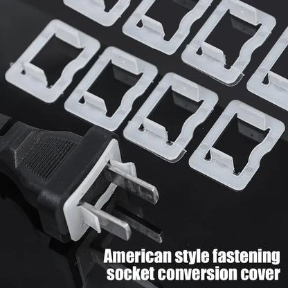 Universal Fastening Electrical Socket Accessory Tighten Socket Conversion Cover American Standard Transparent Safety Plug Outlet