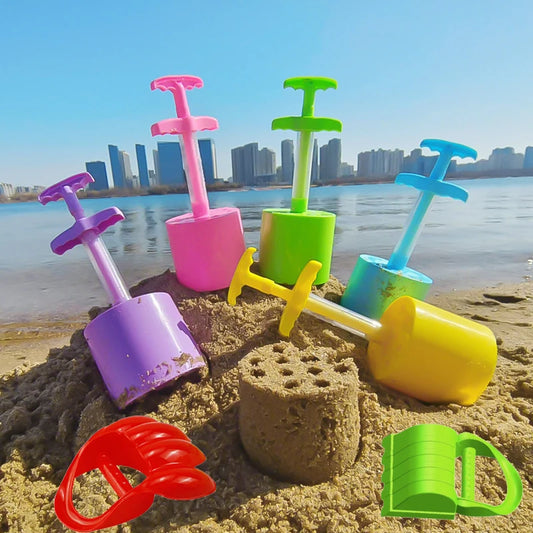 Kids Sandbox Beach Toys Shovel Castle Building Sand Brick Walls Mold Summer Fun Outdoor