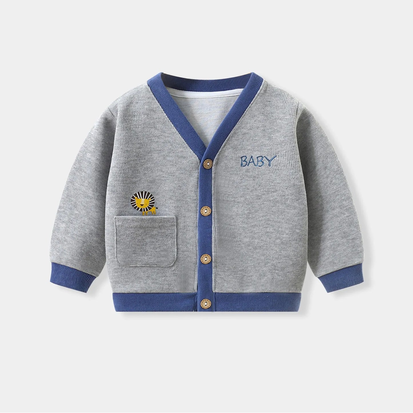 Autumn Winter Baby Knitted Cardigan Sweater Cartoon Animal Long Sleeved Tops Kids Clothes Children Jacket Toddler Warm Coat 0-1y