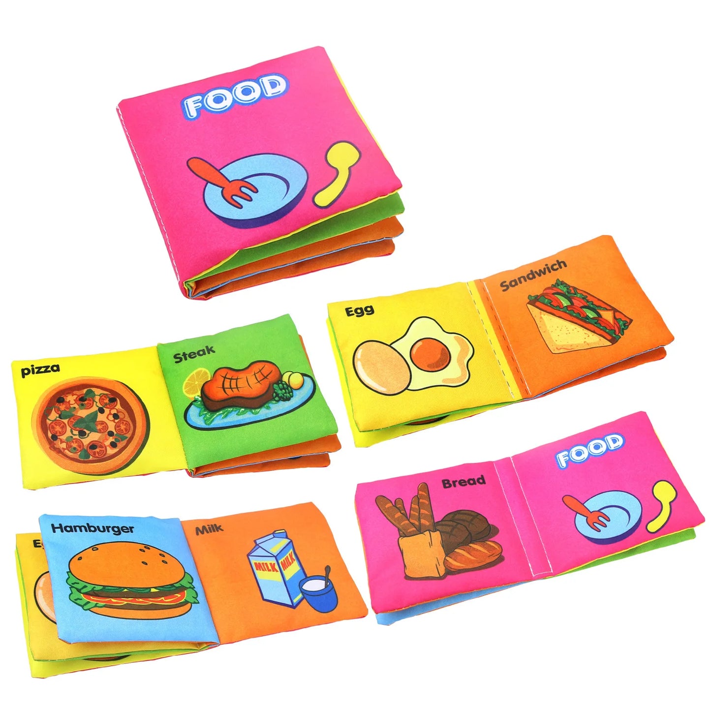 Baby Soft Cloth Book 0-36 Month Montessori Early Educational Toys Cognitive Book for Toddler