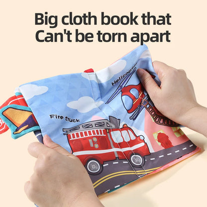 Baby early education cloth book puzzle toys can be washed and pulled