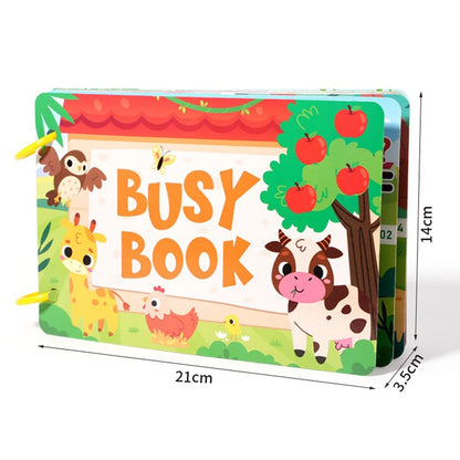 Interactive Book Enhancing Recognition Numbers, English Letters, Fruits, Animals Weather Reusable Stickers Activity Books