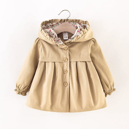 Baby Girl Jacket Long Sleeve Cotton Windbreak 0-3 Years