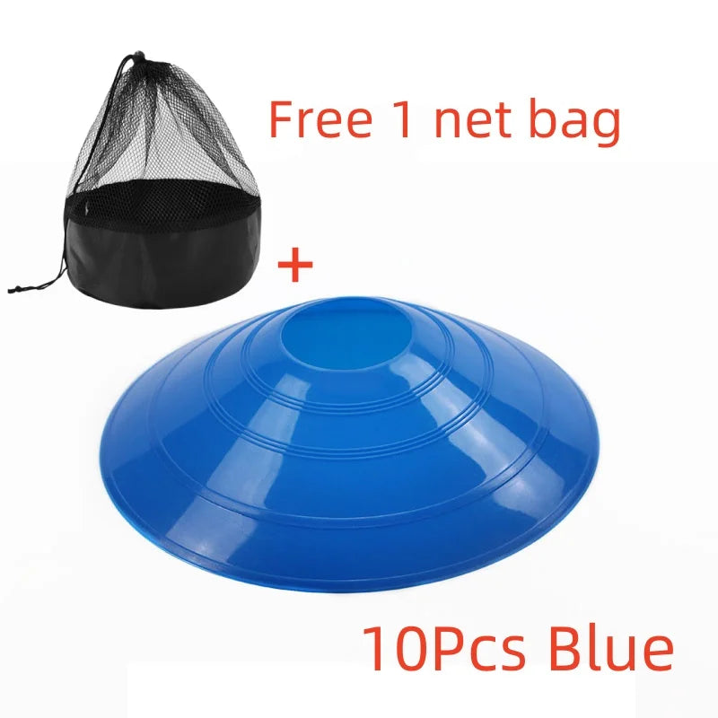 10pcs Soccer Training Sign Dish Toy Pressure Resistant Cones Marker Discs Bucket Outdoor Basketball  Training Sports Accesso Toy