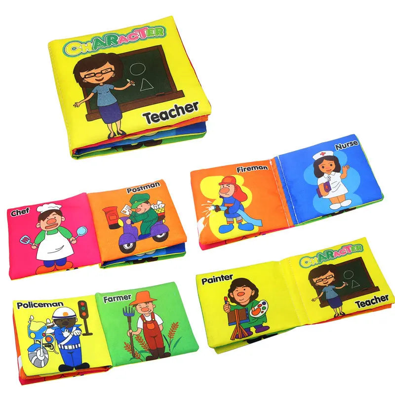 Baby Soft Cloth Book 0-36 Month Montessori Early Educational Toys Cognitive Book for Toddler