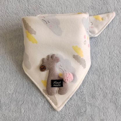5Pcs/Set Newborn Baby Bibs Feeding Drool Bibs Cute Snap Button Soft Triangle Towel Cotton Baby Bibs