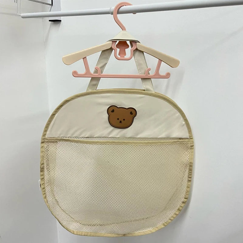 Baby bathroom mesh bag for bath toys bag kids basket toys net cartoon animal Bear Dog waterproof cloth sand toys beach storage