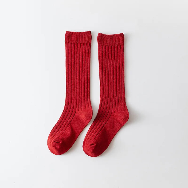0-12Y Boys and Girls Cotton Socks Knee High