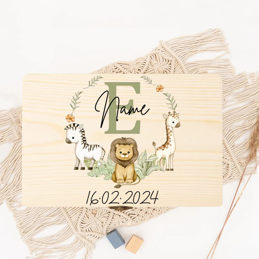 Personalized Baby Wooden Memory Box Newborn Birth Stats Boxes Custom Name Infant Keepsake Box Umbilical Cord Boxbaby Shower Gift